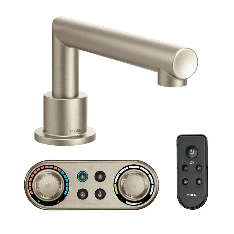 Arris Chrome roman tub faucet includes IoDIGITAL(R) technologyBrushed Nickel