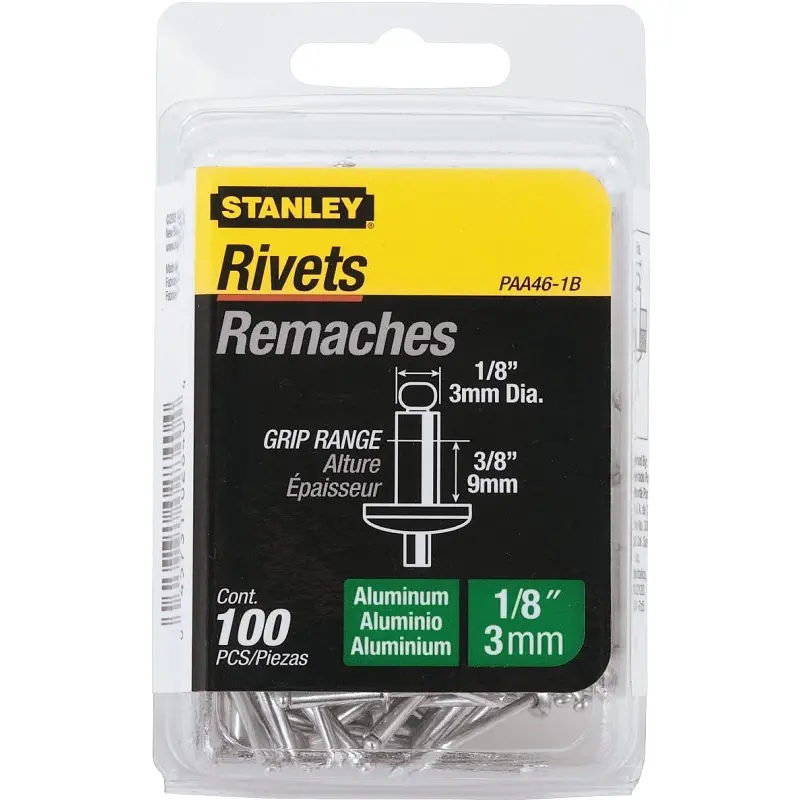 Stanley PAA46-1B Pop Rivet, Reusable, Aluminum, 100/PK