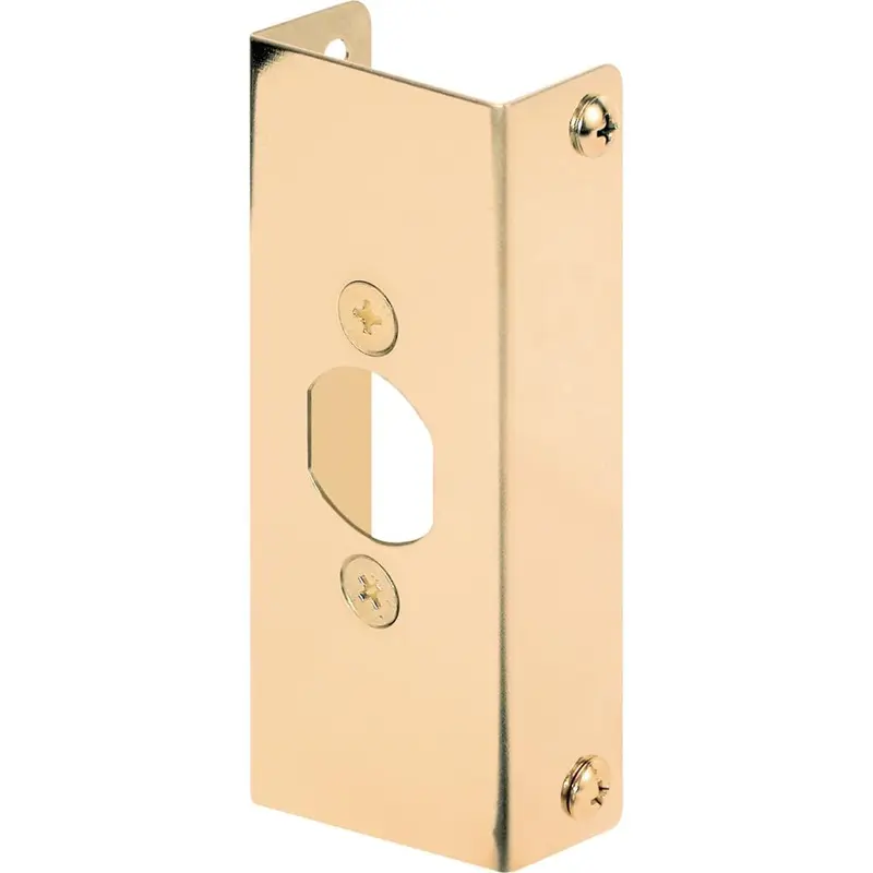 1-3/4 in. Thick Bright Brass Door Edge Reinforcer