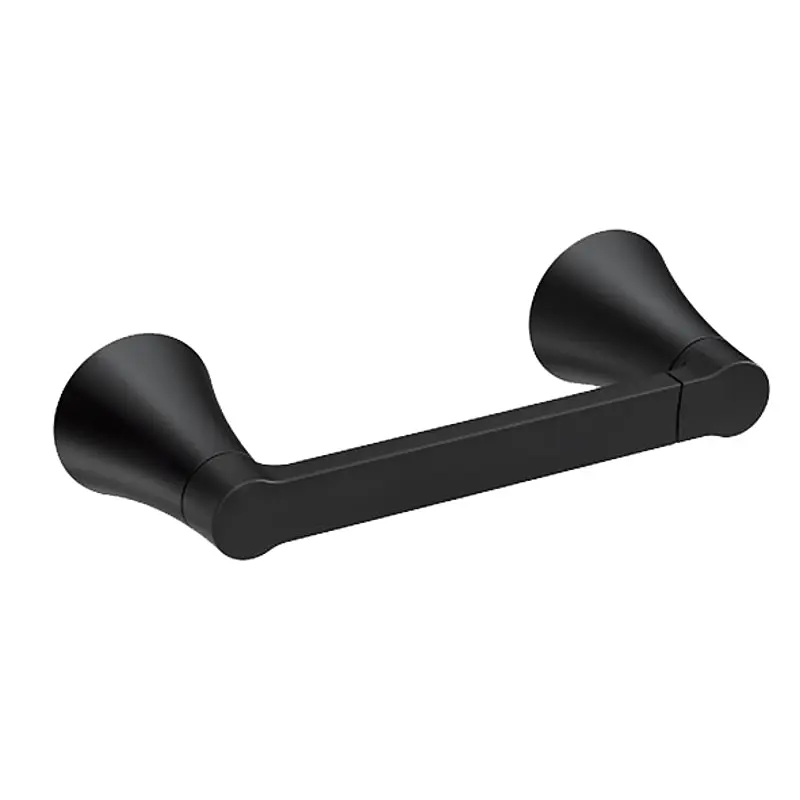 Moen Mikah Series Y0708BL Paper Holder, Zinc, Matte Black, Wall Mounting