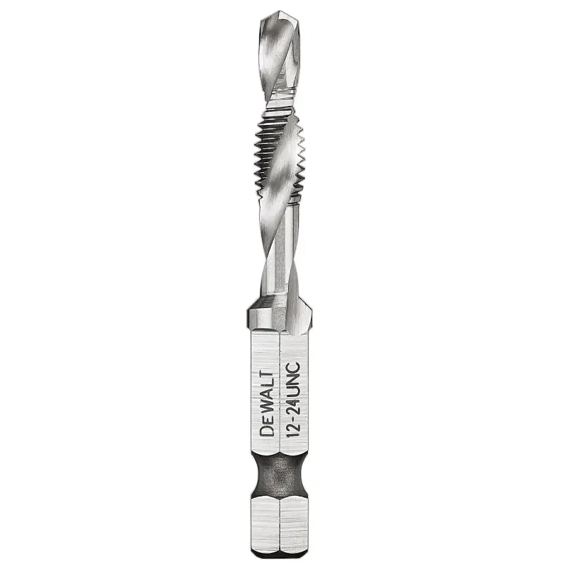 DeWALT IMPACT READY DWADTQTR1224 Tap and Drill Bit, 12 mm Dia, 3-Flute, Spiral Flute, HSS