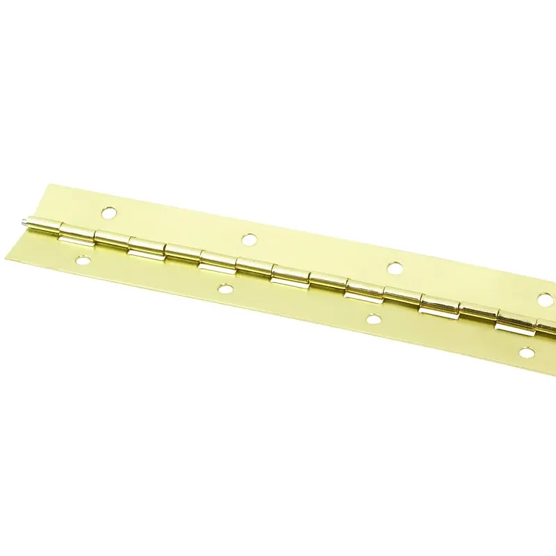 ProSource Continuous Hinge, 180 deg, Steel, Bright Brass, 1.5 in x 48 in