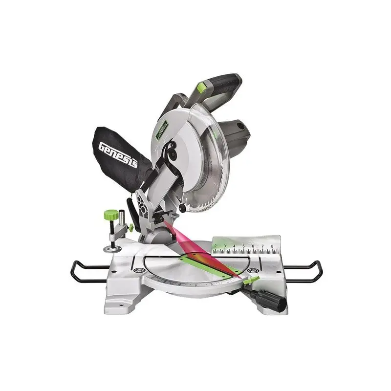 15 Amp 10 in. Compound Miter Saw with Laser Guide, 9 Positive Stops, Clamp, Dust Bag, 2 Wings and Blade24 / each