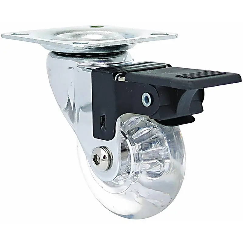 1.4 in. Mini-Jewel Swivel Caster with Brake and 88 lbs. Load Capacity (4-Pack)1.04 / package