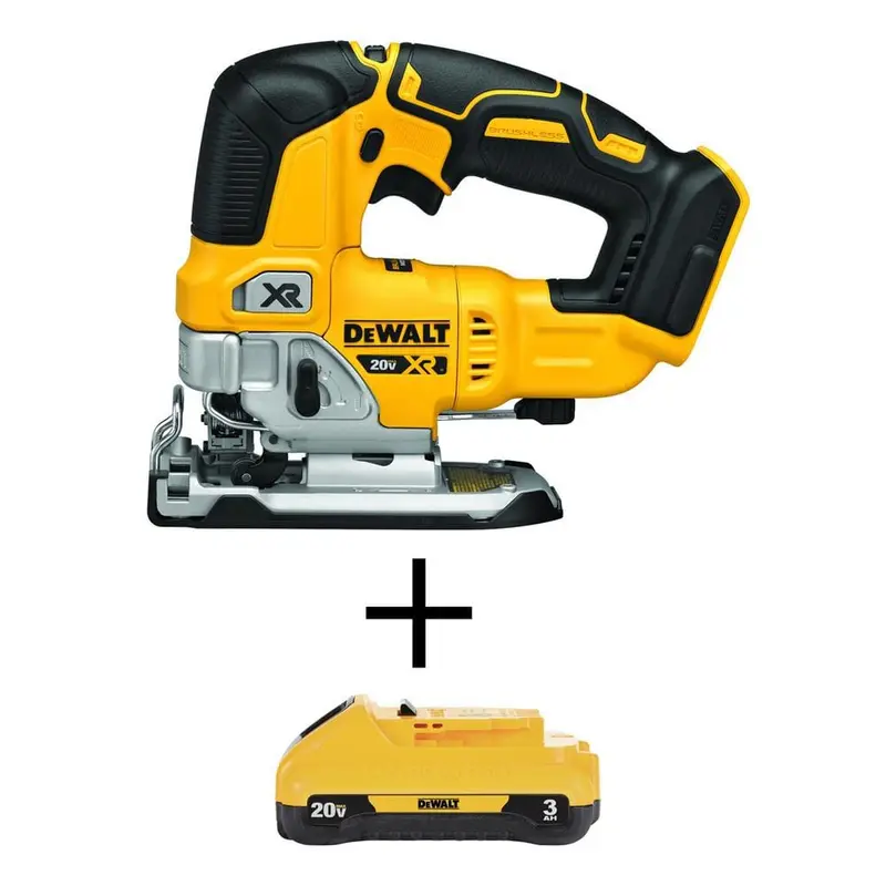 20-Volt MAX XR Lithium-Ion Cordless Brushless Jigsaw (Tool-Only) with Bonus 20-Volt MAX Li-Ion Battery Pack 3.0Ah5.2 / bundle