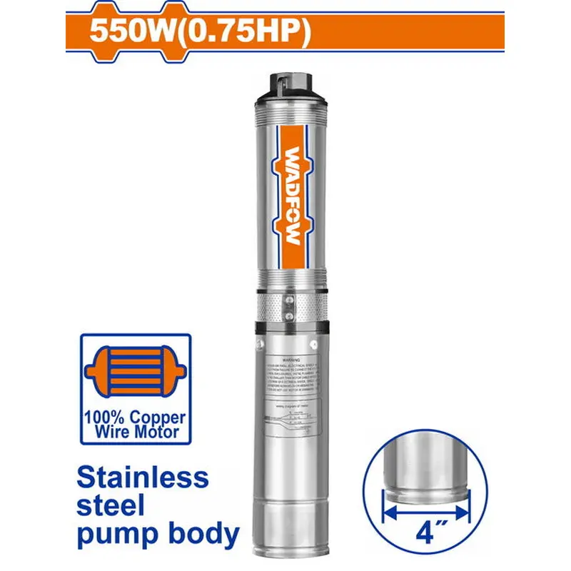 Wadfow 4" Submersible Well Pump 550W