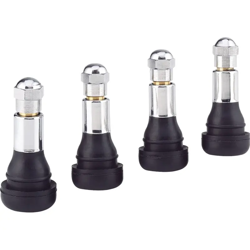Genuine Victor M4134 Tire Valve, Rubber, Chrome