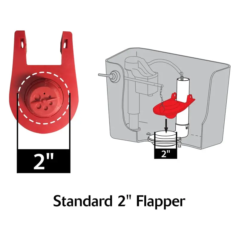 Korky 4030PK Flush Valve Kit, 1.28, 1.6, 3.5 and 5 gpf Flush, Plastic/Rubber, For: 2-Piece Toilet Tanks