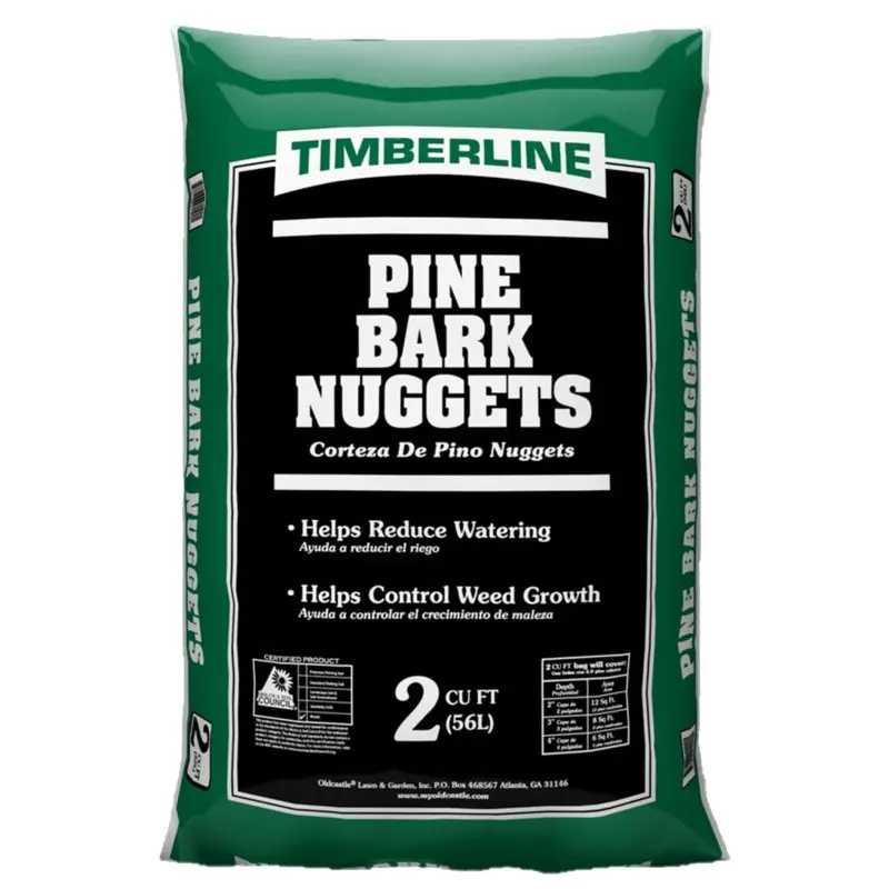TIMBERLINE 52055472 Bark Nugget, Pine, 2 cu-ft Package, Bag