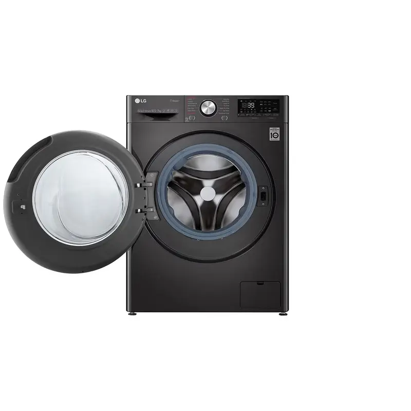 10.5/7kg Front Load Washer & Dryer, AI DD, TurboWash360, Black Steel Color