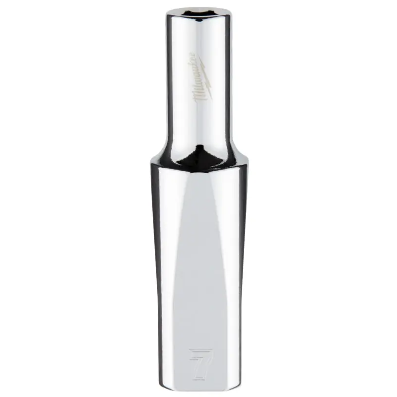 Milwaukee 45-34-9091 Socket, 7 mm Socket, 3/8 in Drive, 6-Point, Chrome Vanadium Steel, Chrome