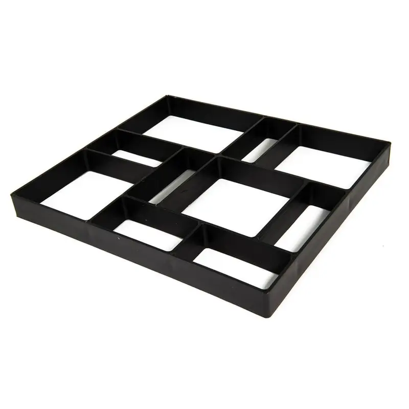 18 in. x 16 in. x 1.5 in. Black Plastic Mold Reusable Concrete Stepping Stone, DIY Paver Pathway Maker17 x 17 / Mold 1 / 2.2