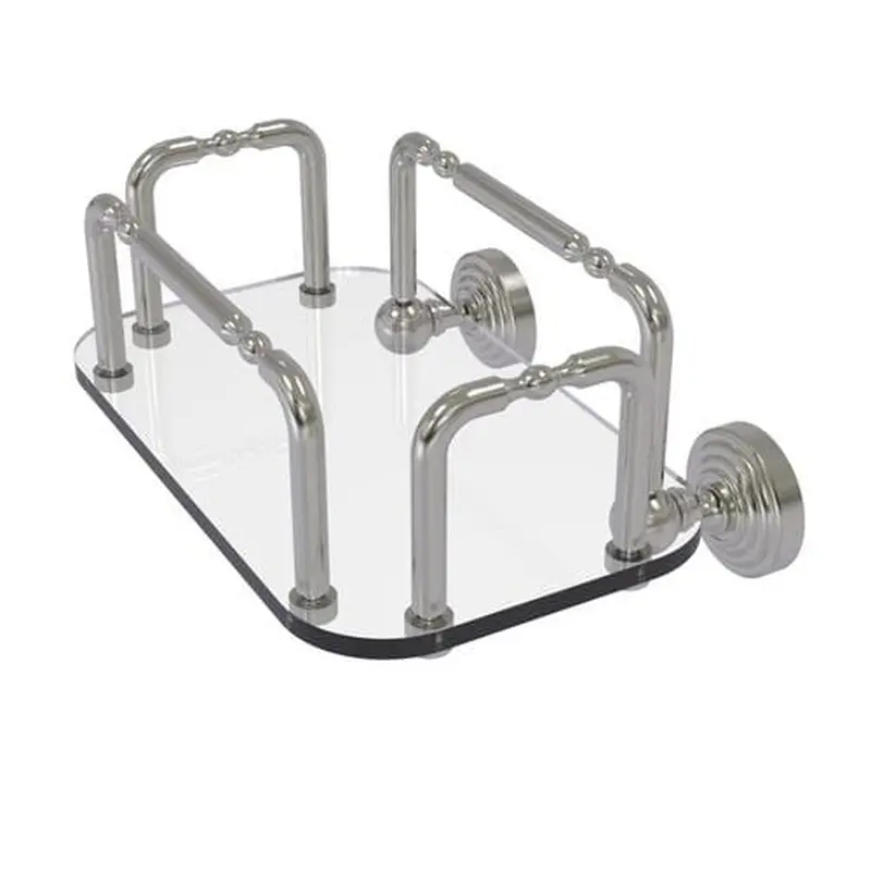 Allied Brass Waverly Place Wall Mounted Guest Towel Holder in Satin Nickel