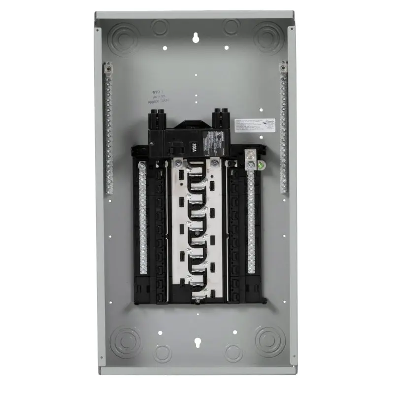 Siemens PN PN2040B1200C Assembled Load Center, 200 A, 20 -Space, 40 -Circuit, Main Breaker, Plug-On Neutral, Gray