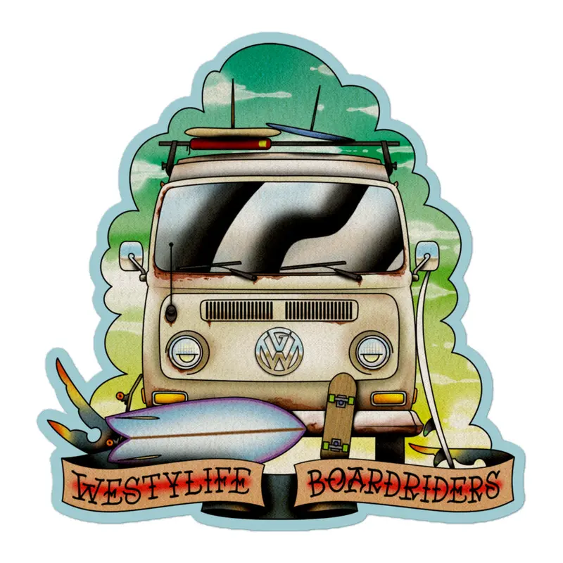 Westy Life Boardriders Face Sticker33