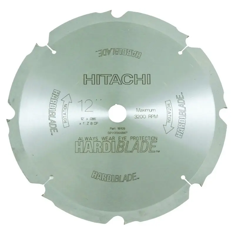 Hitachi | 18109 12" x 8 Tooth Miter Table Saw Hardi-Blade