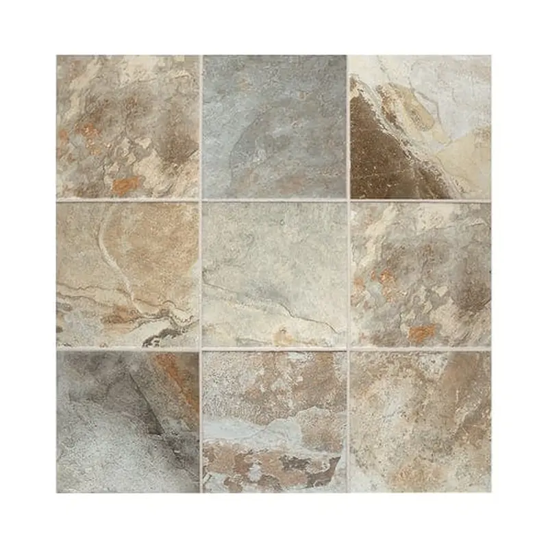 American Olean Kendal Slate 44-Pack Easdale Neutral 6-in x 6-in Glazed Porcelain Stone Look Floor and Wall TileAmbleside Beige / Case