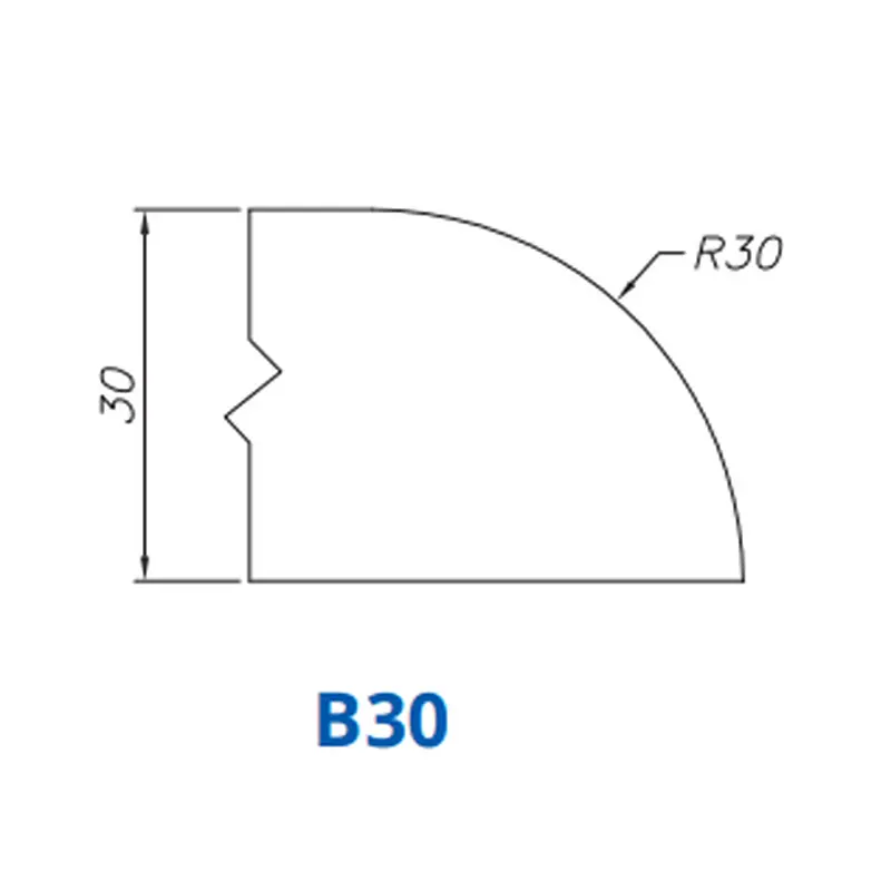 B30(30mm Demi Bullnose - Router Bits)Standard Full Kit (BITS) / Breaker