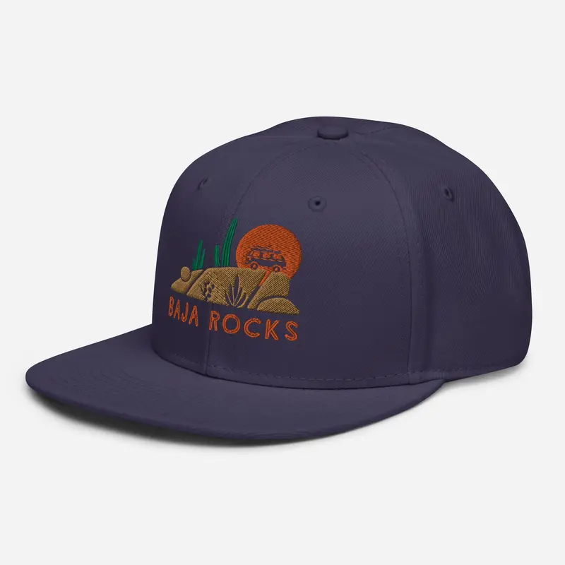 Baja Rocks Snapback HatBlack