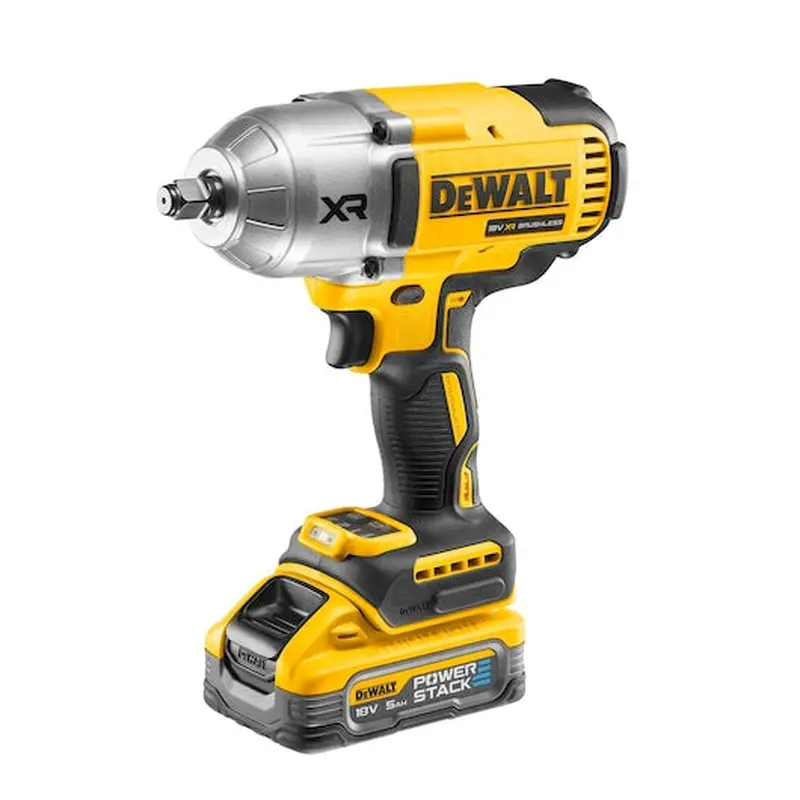 18V XR Brushless 1/2 in. Hog Ring High Torque Impact Wrench - 2 X 5Ah POWERSTACK Battery