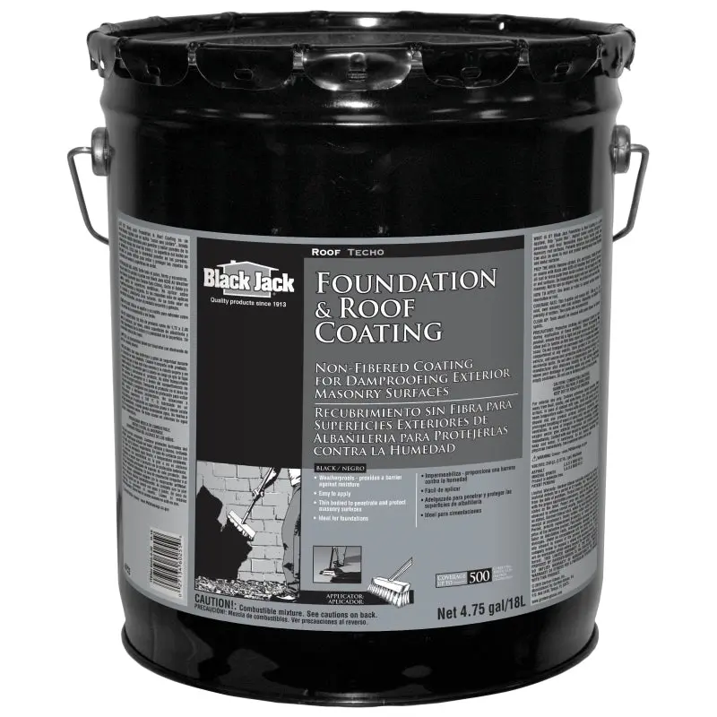 Gardner 0125-GA Foundation and Roof Coating, Black, Liquid, 5 gal Pail