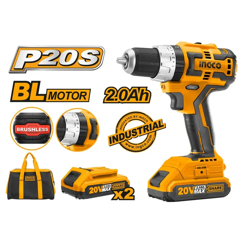 Ingco 20V 2-13mm Lithium-Ion Brushless Impact Drill | CIDLI20605