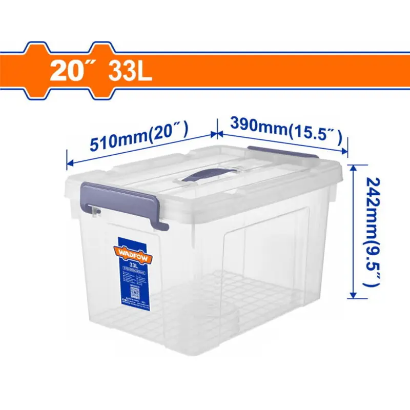 Wadfow Plastic Storage Box 20" 33Lit