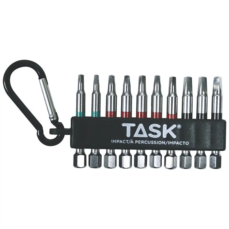 Task T67920 Carabiner Clip Set, 10-Piece, Steel
