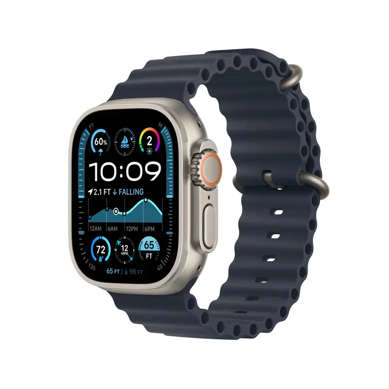 Apple Watch Ultra2 GPS   Cellular 49mm Natural Titanium Case | Navy Ocean Band