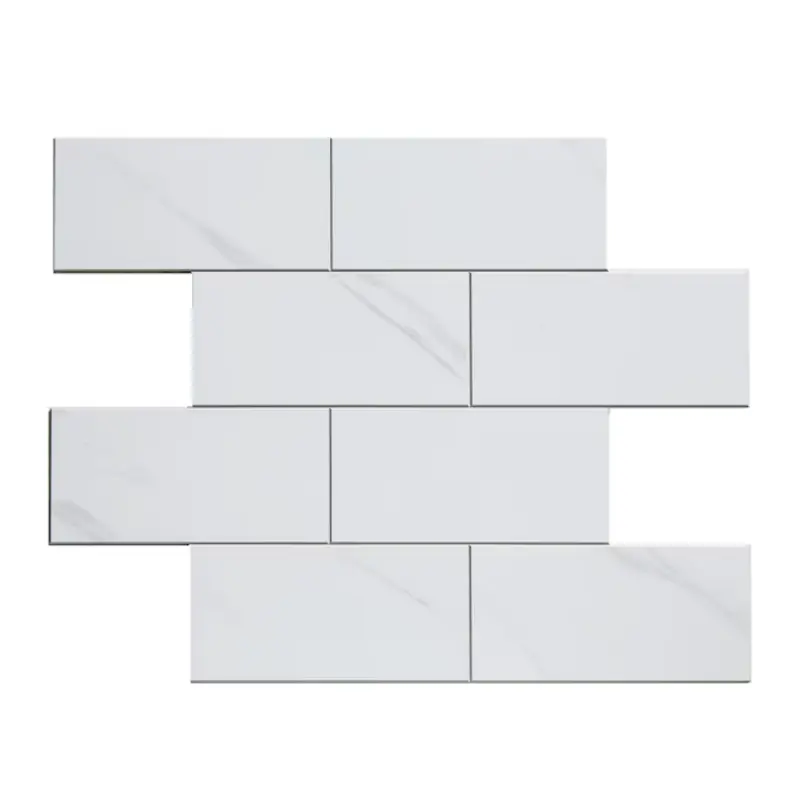 Aspect Collage Carrara Marble 12-in x 15-in Carrara-look PVC Marble Look Peel and Stick Wall Tile1.25-sq. ft/ Piece