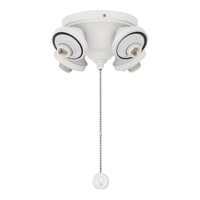 4-Light Matte White Ceiling Fan Fitter LED Light Kiteach