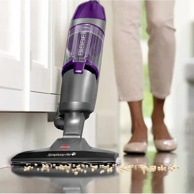 Bissell 1543 Vacuum and Steam Mop, 1100 W Steam, 400 W Vacuum, 12.8 oz Tank, Grapevine Purple/Silver