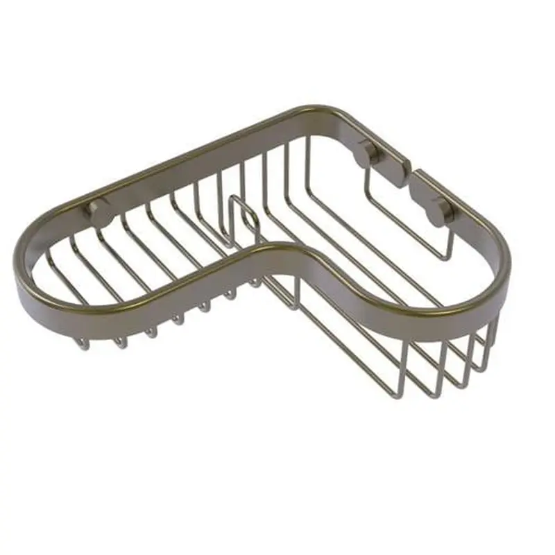 Allied Brass 1.9-in H Screw Mount Solid Brass Antique Brass Hanging Shower Caddy