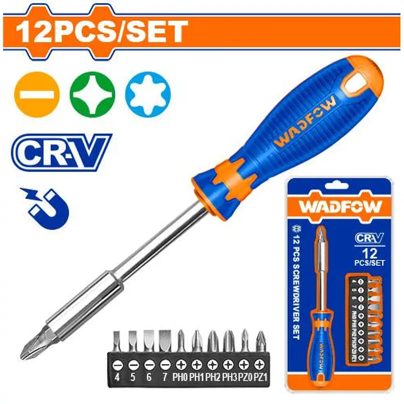 WADFOW 12 Pcs Screwdriver Bits Set
