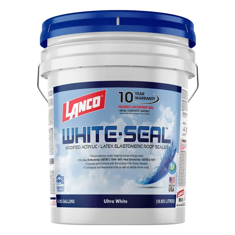 5 Gal. White-Seal Acrylic Elastomeric Reflective Roof Coating with High Dirt Pick-Up Resistance (27-Piece)1594 / pallet(unit load)