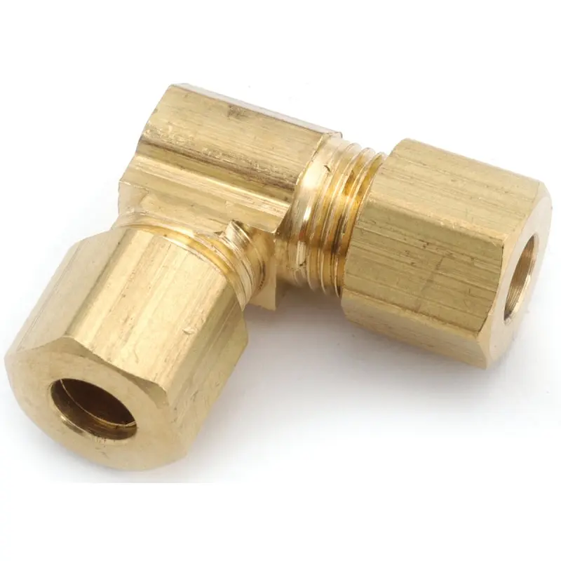 Anderson Metals 750065-10 Tube Union Elbow, 5/8 in, 90 deg Angle, Brass, 150 psi Pressure