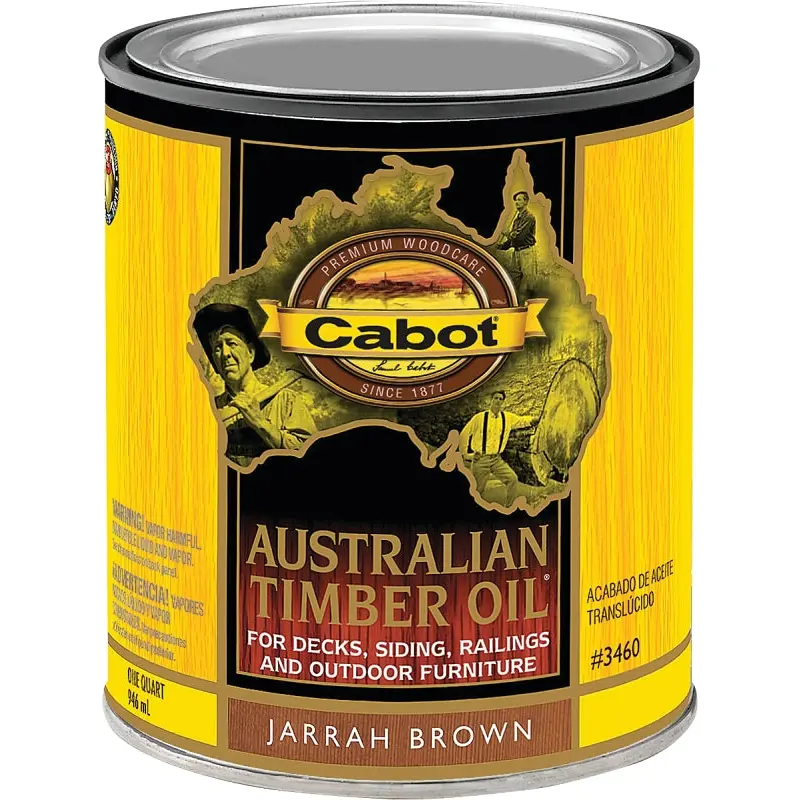 Cabot 140.0003460.005 Australian Timber Oil, Jarrah Brown, Liquid, 1 qt