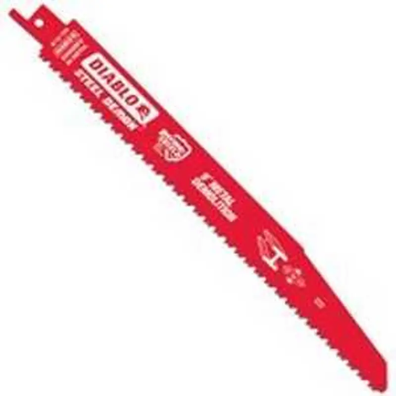 Diablo DS0908BFD5 Reciprocating Saw Blade, 9 in L, 8/10 TPI, Bi-Metal Cutting Edge