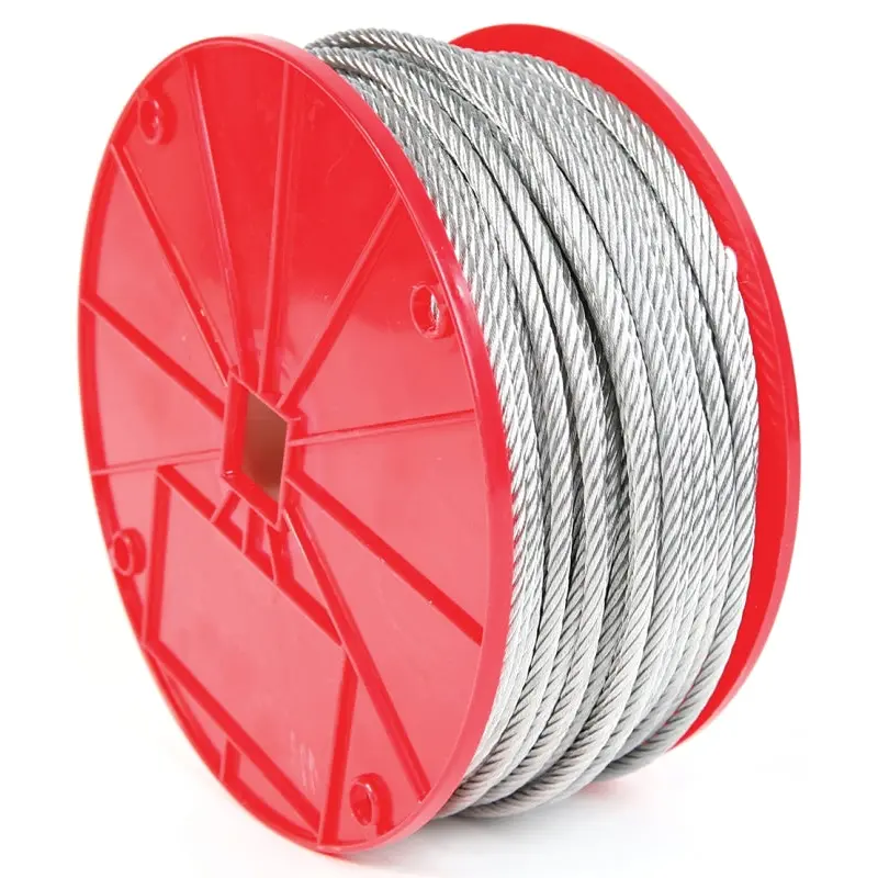 Koch 003292/695911 Aircraft Cable, 3/8 in Dia, 250 ft L, 2880 lb Working Load, Galvanized