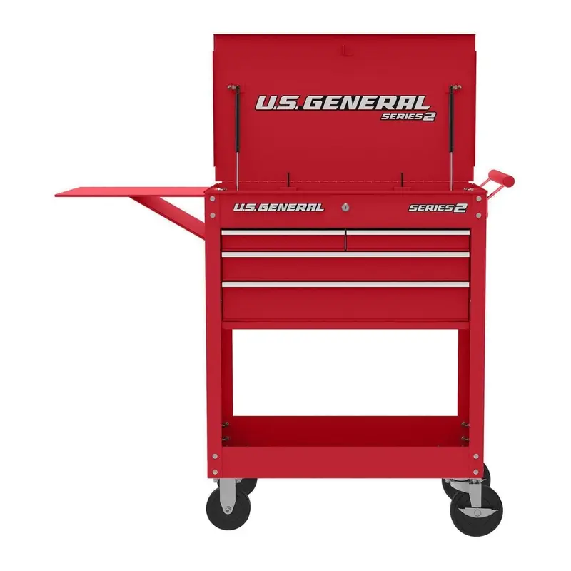 30 in. 4 Drawer Red Tech Cart