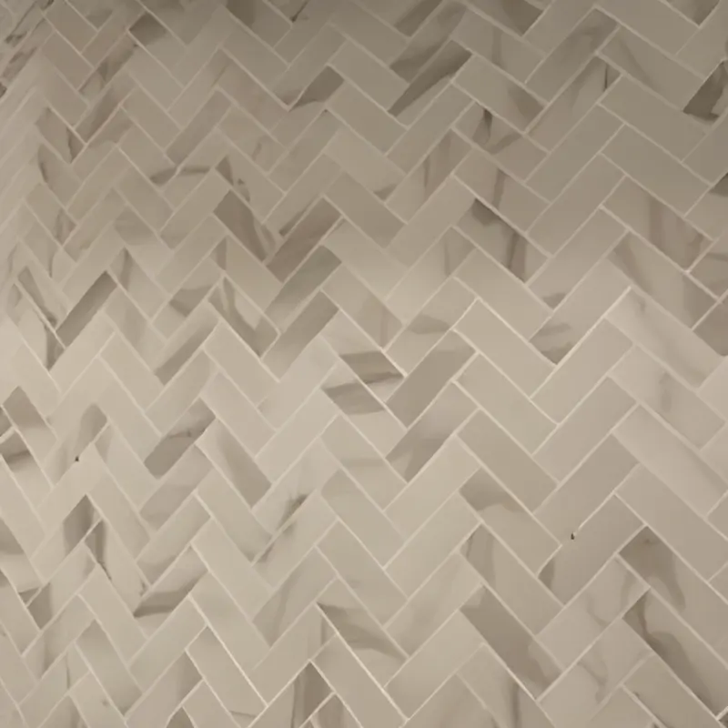 Avante Bianco 12 in. x 15 in. Herringbone Matte Porcelain Floor and Wall Mosaic Tile (4.77 sq. ft. / case)White/Matte / case//sq. ft.