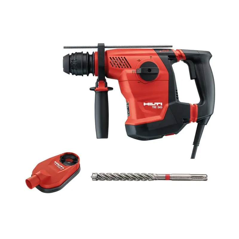 120-Volt 8.6 Amp Corded 1-1/8 in. SDS Plus TE 30 AVR Rotary Hammer Drill with TE-CX Drill Bit and DRS-D Kit9.3 / each