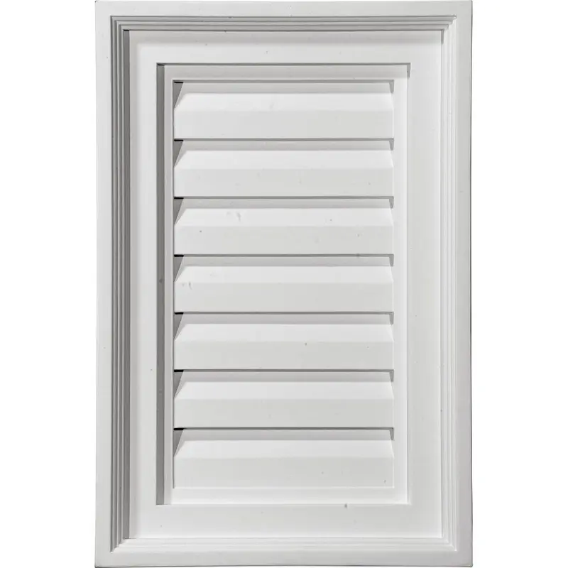 15 in. x 15 in. Rectangular Primed Polyurethane Paintable Gable Louver Vent1.76 / each
