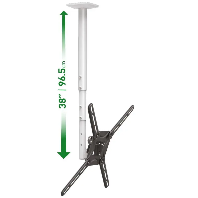 Barkan 29 in. to 65 in. Full Motion - 3 Movement Flat / Curved TV Ceiling Mount, White & Black, Telescopic Adjustment7.99 / each