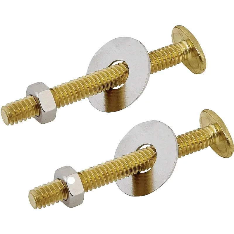 ProSource Bolt Set, Brass, For: Use to Attach Toilet to Flange