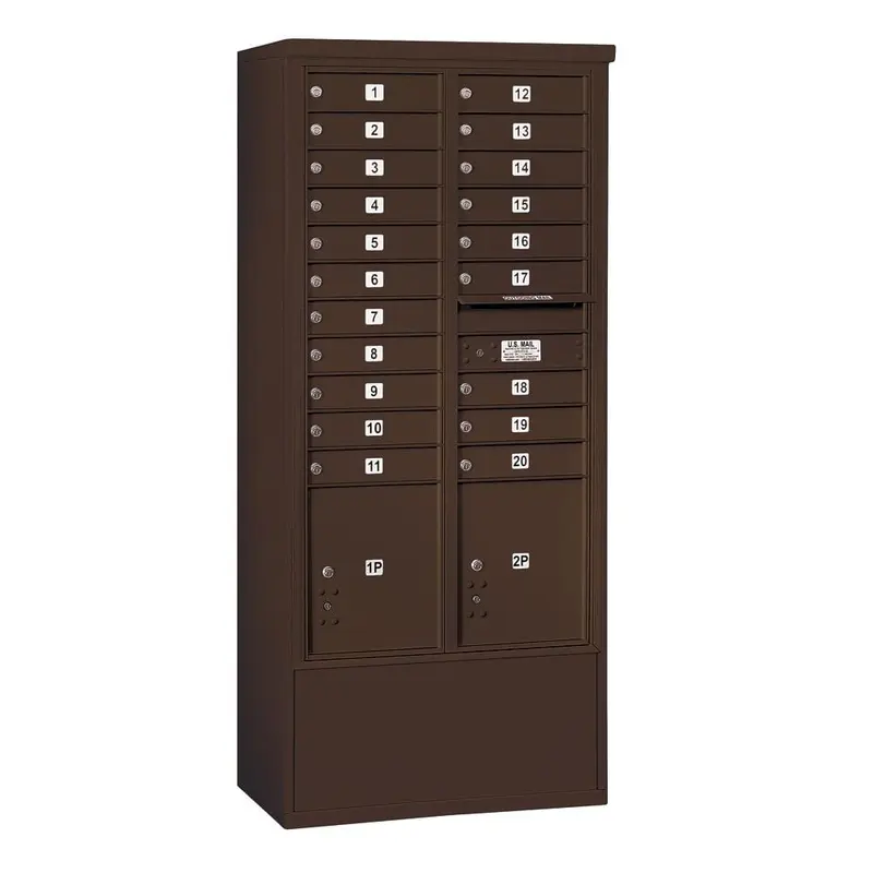 3900 Horizontal Series 20-Compartment 2-Parcel Locker Free Standing MailboxSandstone / 225 / 20