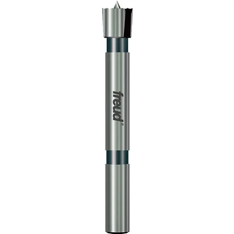 Freud Precision Shear PB-003 Forstner Bit, 1/2 in Dia, 3-1/2 in OAL, 1/4 in Dia Shank