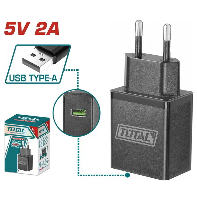 TOTAL Charger 5V / 2A USB Type-A (TCLI120502)
