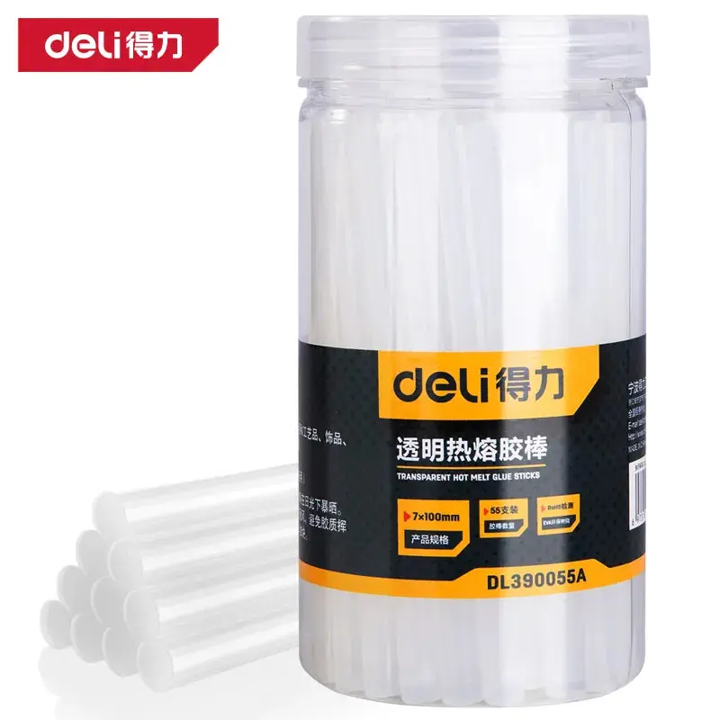 Deli Hot Melt Glue Stick 7x100mm Pack of 55 | DL390055A