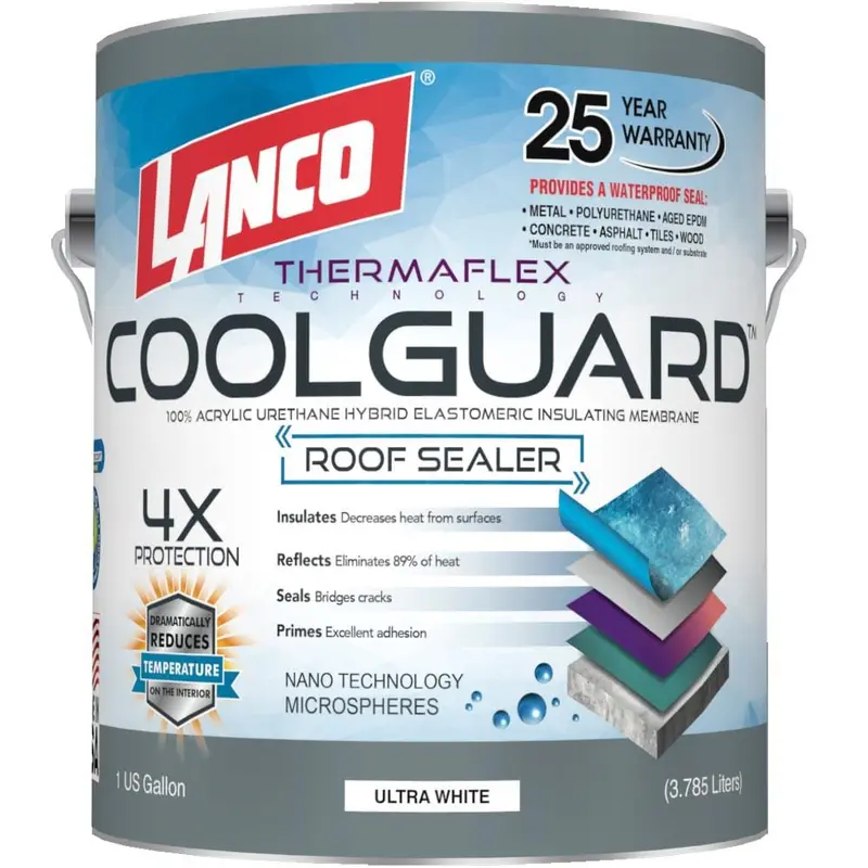1 Gal. Coolguard 100% Acrylic Urethane Elastomeric Reflective Roof Coating with Dramatic Temperature Reduction11.33 / each